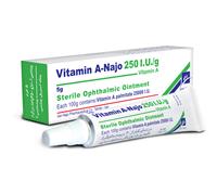 vitamin a- najo 250 i.u./g (sterile ophthalmic oint.)
