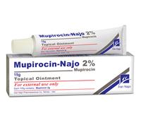 mupirocin- najo2% (topical oint.)