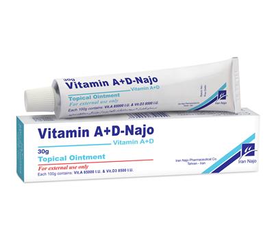 vitamin a+d- najo (topical oint.)